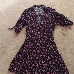 Express multi flower dress XS
